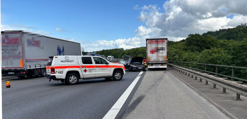 Feuerwehreinsatz auf der A2