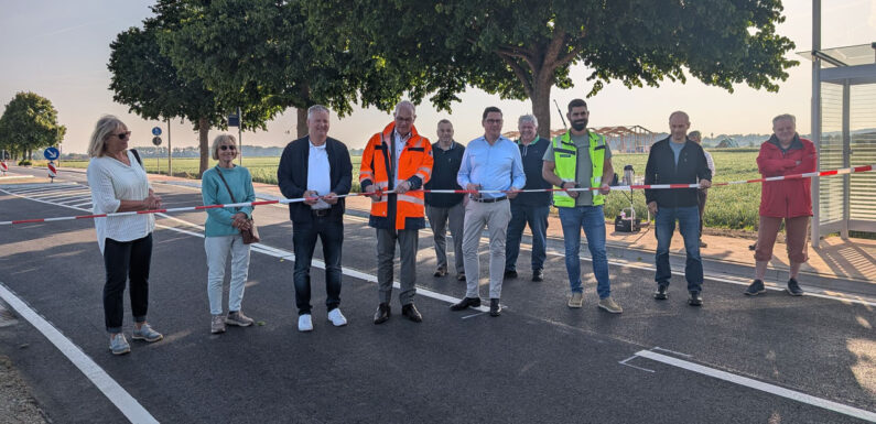 Bauarbeiten beendet: Bushaltestelle und neue Querungshilfe in Scheie freigegeben