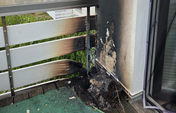 Feueralarm auf Balkon in Bad Eilsen