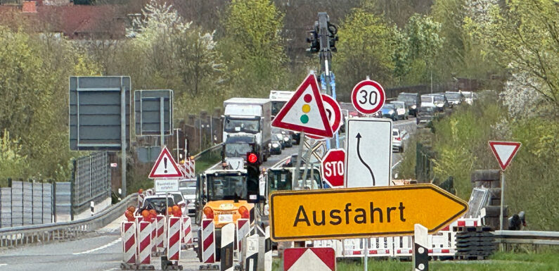 Bis Frühjahr 2026: Baustelle auf der B238 in Rinteln