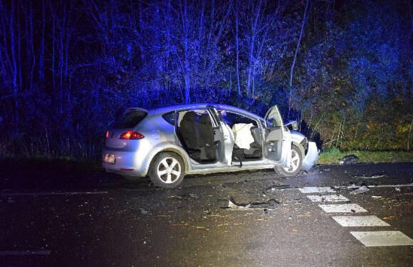 Sieben Verletzte bei schwerem Verkehrsunfall auf der B 65
