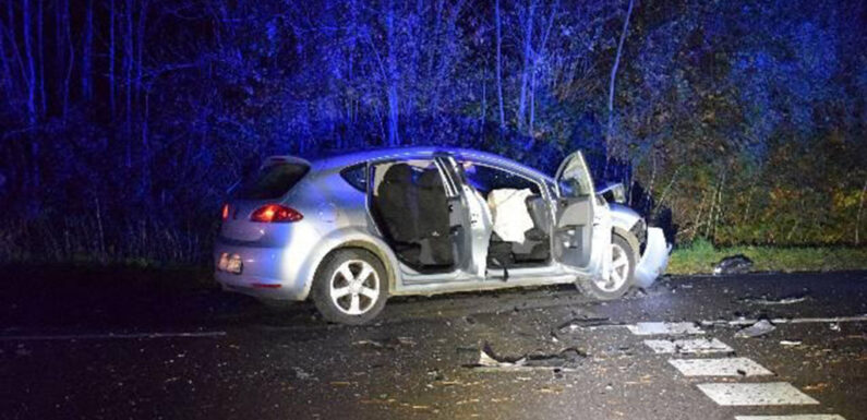 Sieben Verletzte bei schwerem Verkehrsunfall auf der B 65