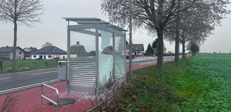 Buswartehäuschen in Bückeburg beschädigt: 12000 Euro Schaden