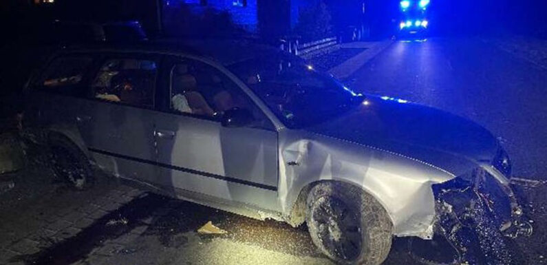 Seggebruch: Audi-Fahrer verliert Kontrolle und fährt gegen Grundstücksmauer