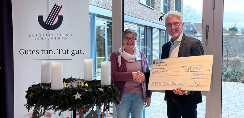 Bürgerstiftung Schaumburg unterstützt Hospiz mit 10.000 Euro für Sonnenschutz