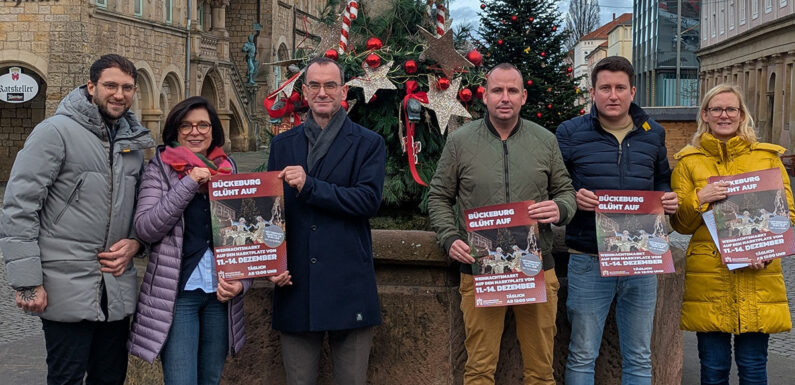 Weihnachtsmarkt „Bückeburg glüht auf“ vom 11. bis 14. Dezember auf dem Marktplatz