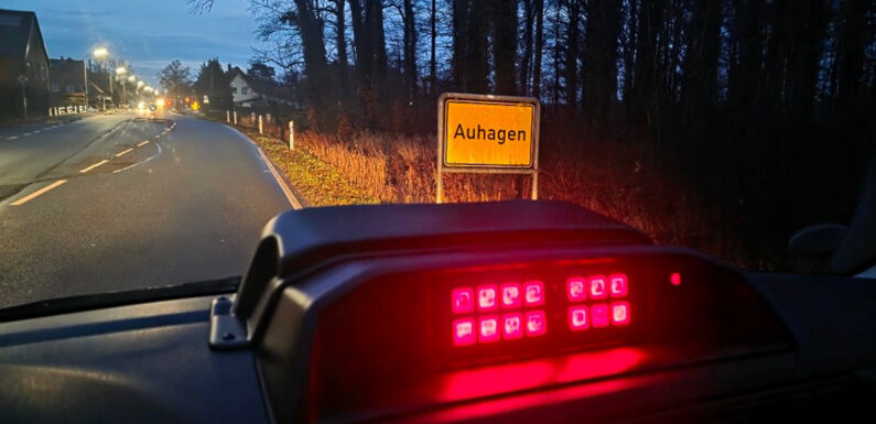 Angeregt duch Facebook-Follower: Polizei lasert in Auhagen